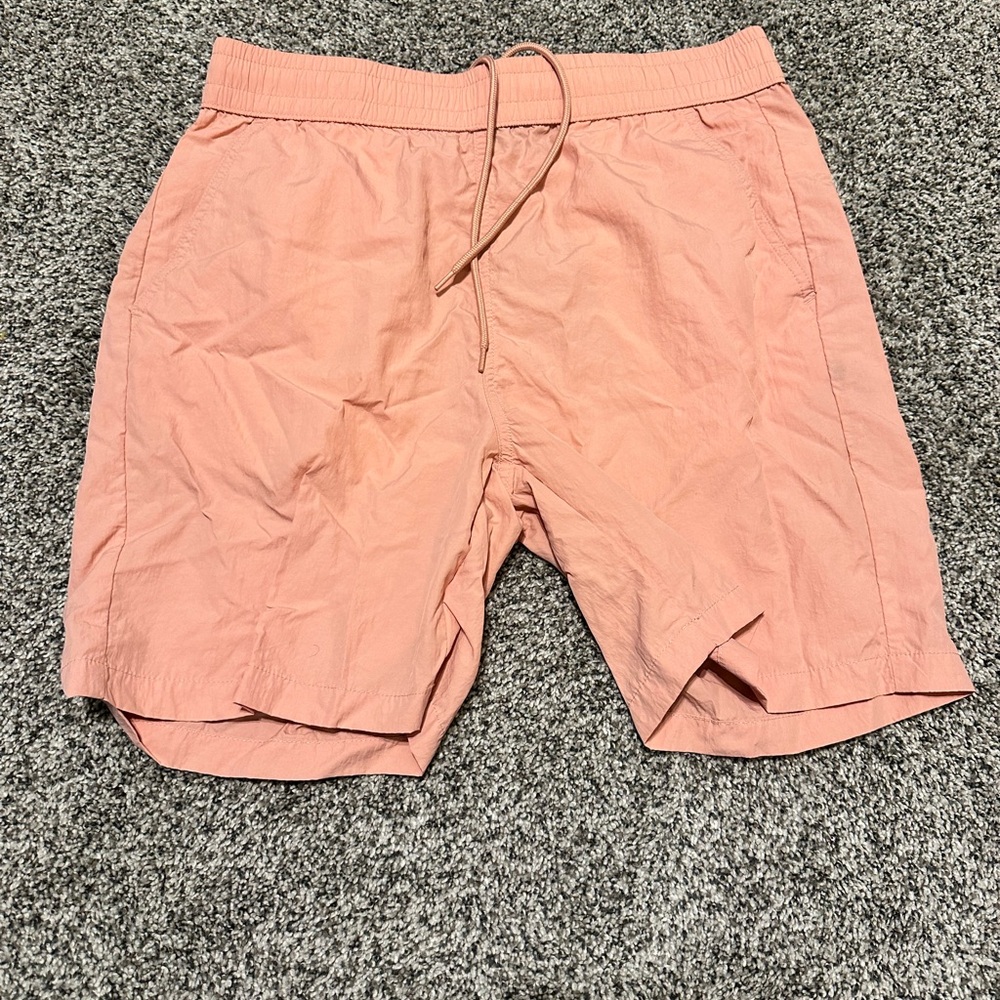Salmon Pink 5” inseam Swim Trunks